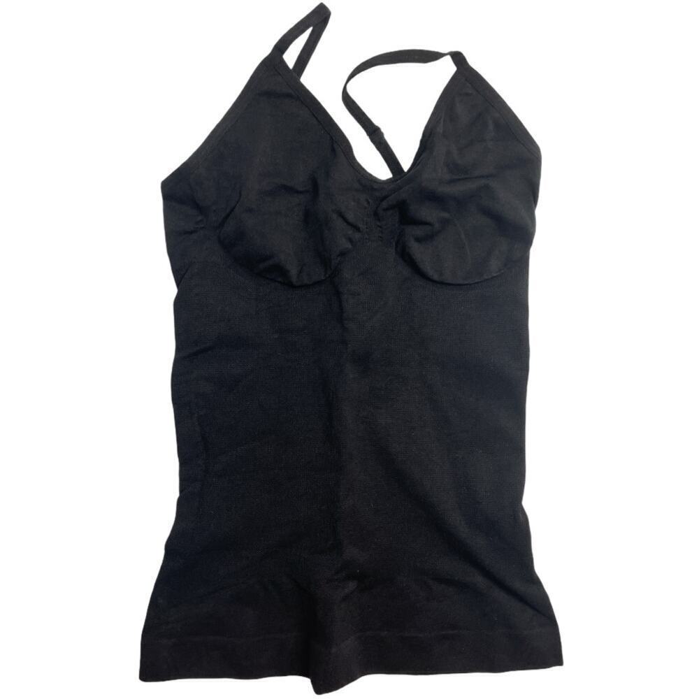 Compression Nylon Tank Black Adjustable straps Size S